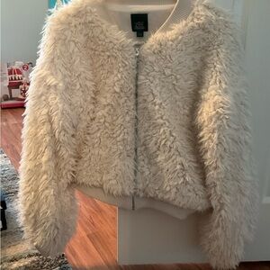 Wild Fable Ivory Sherpa Jacket large